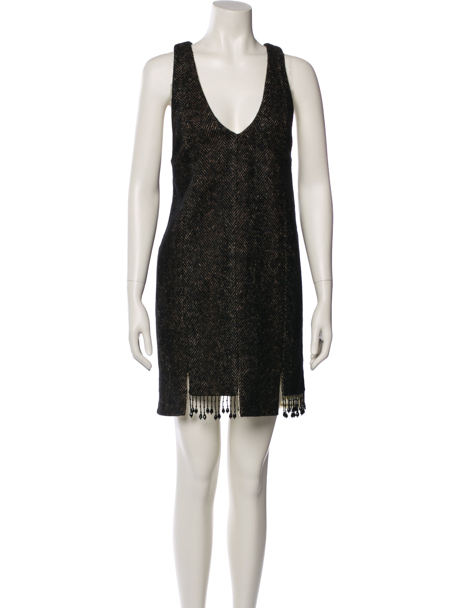 knee length dresses for ladies Rent Ganni Black Velvet Sequin Mini Dress main image 1