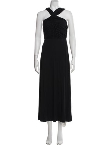 Pre-owned Favorite Daughter Halterneck Long Dress In Blue
