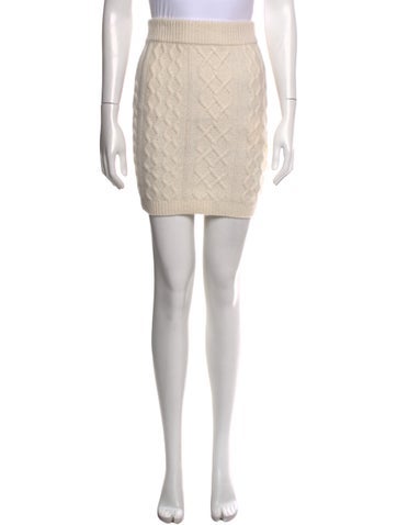 Pre-owned Favorite Daughter Patterned Mini Skirt In Neutral