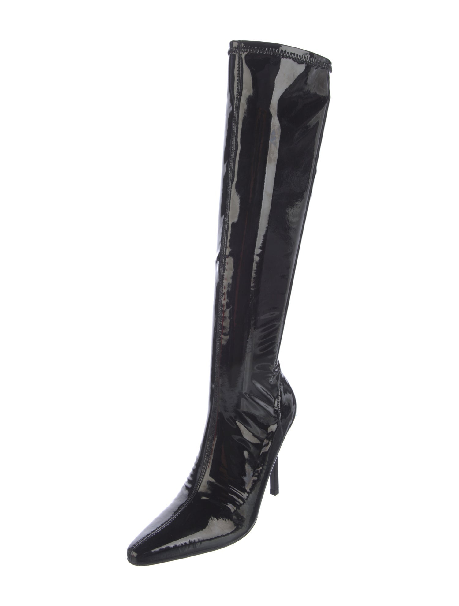 Femme LA Patent Leather Sock Boots