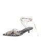 Femme LA Embossed Leather Animal Print Mules
