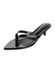 Femme LA Embossed Leather Flip Flops