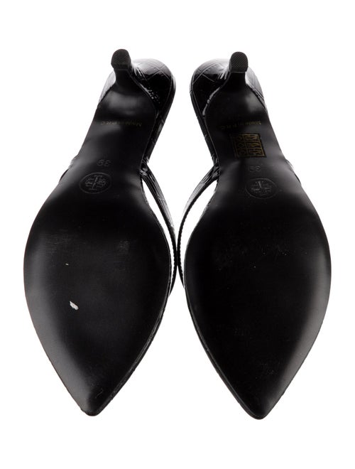 Femme LA Embossed Leather Flip Flops