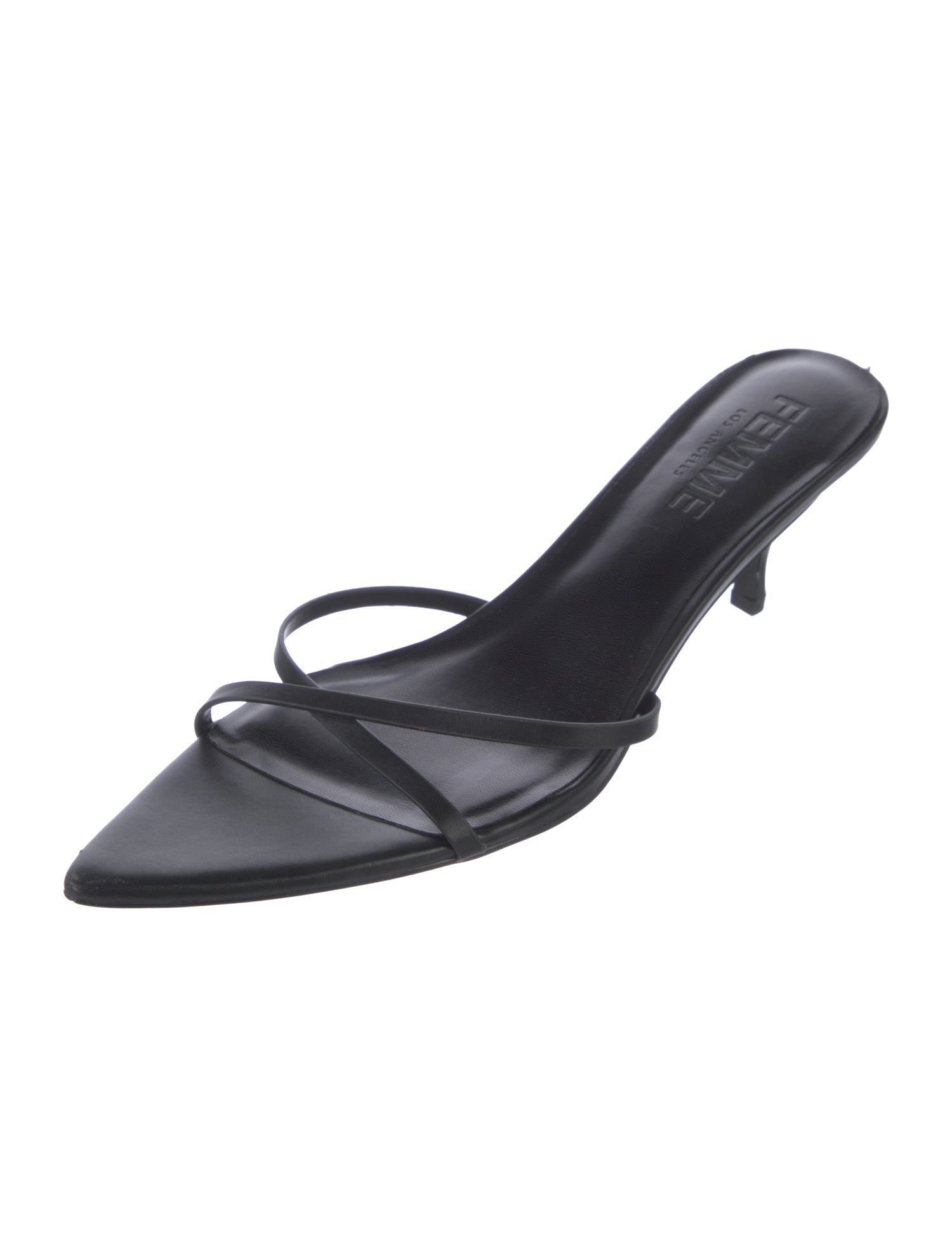 Femme LA Leather Slides