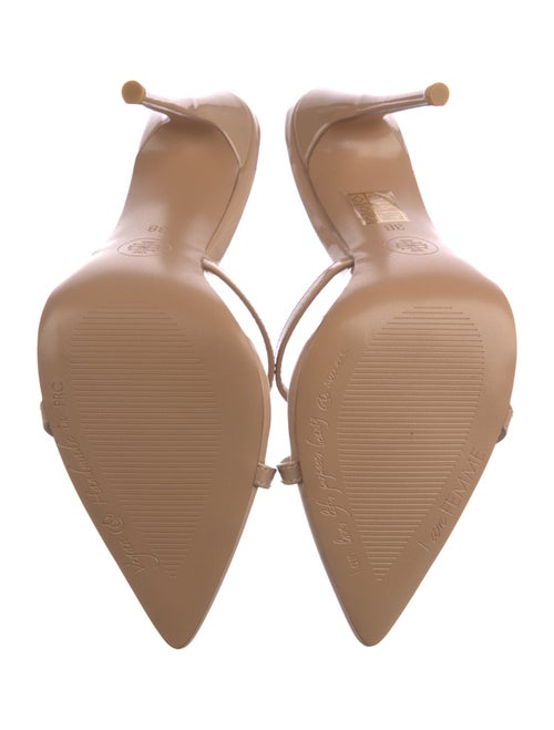 Femme LA Patent Leather Embroidered Accent Slides