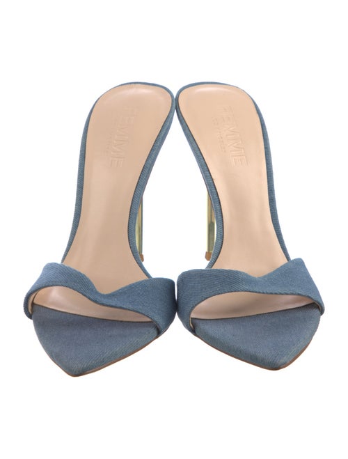 Femme LA Denim Slides