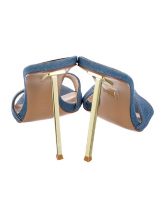 Femme LA Denim Animal Print Slides