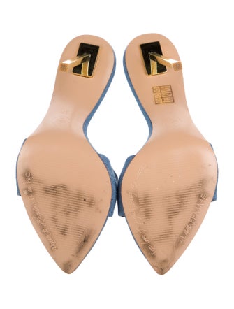 Femme LA Denim Animal Print Slides