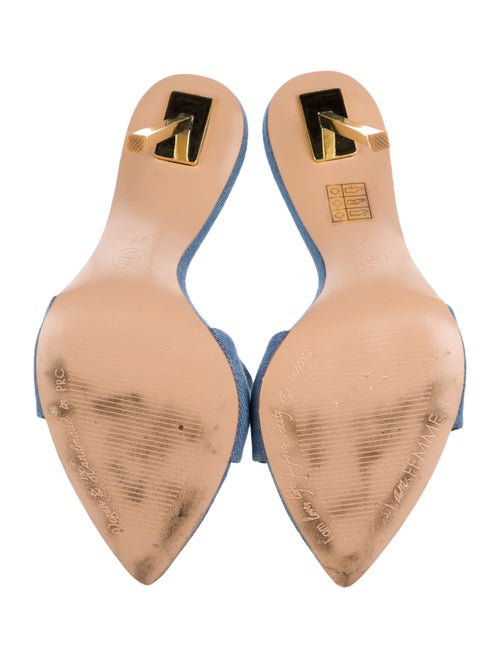 Femme LA Denim Animal Print Slides