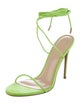 Femme LA Barely There Lace-Up Heel Suede Sandals