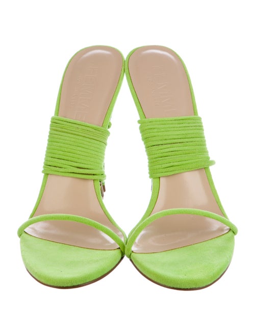 Femme LA Barely There Lace-Up Heel Suede Sandals