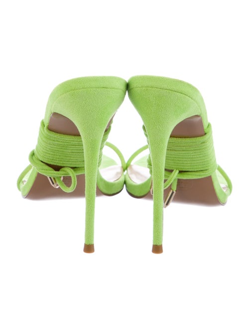 Femme LA Barely There Lace-Up Heel Suede Sandals