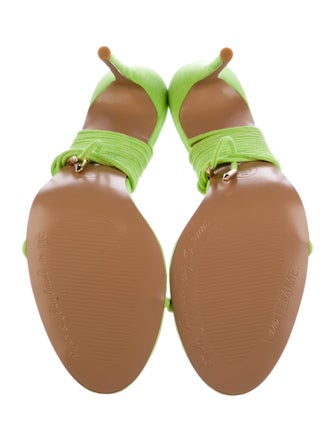 Femme LA Barely There Lace-Up Heel Suede Sandals