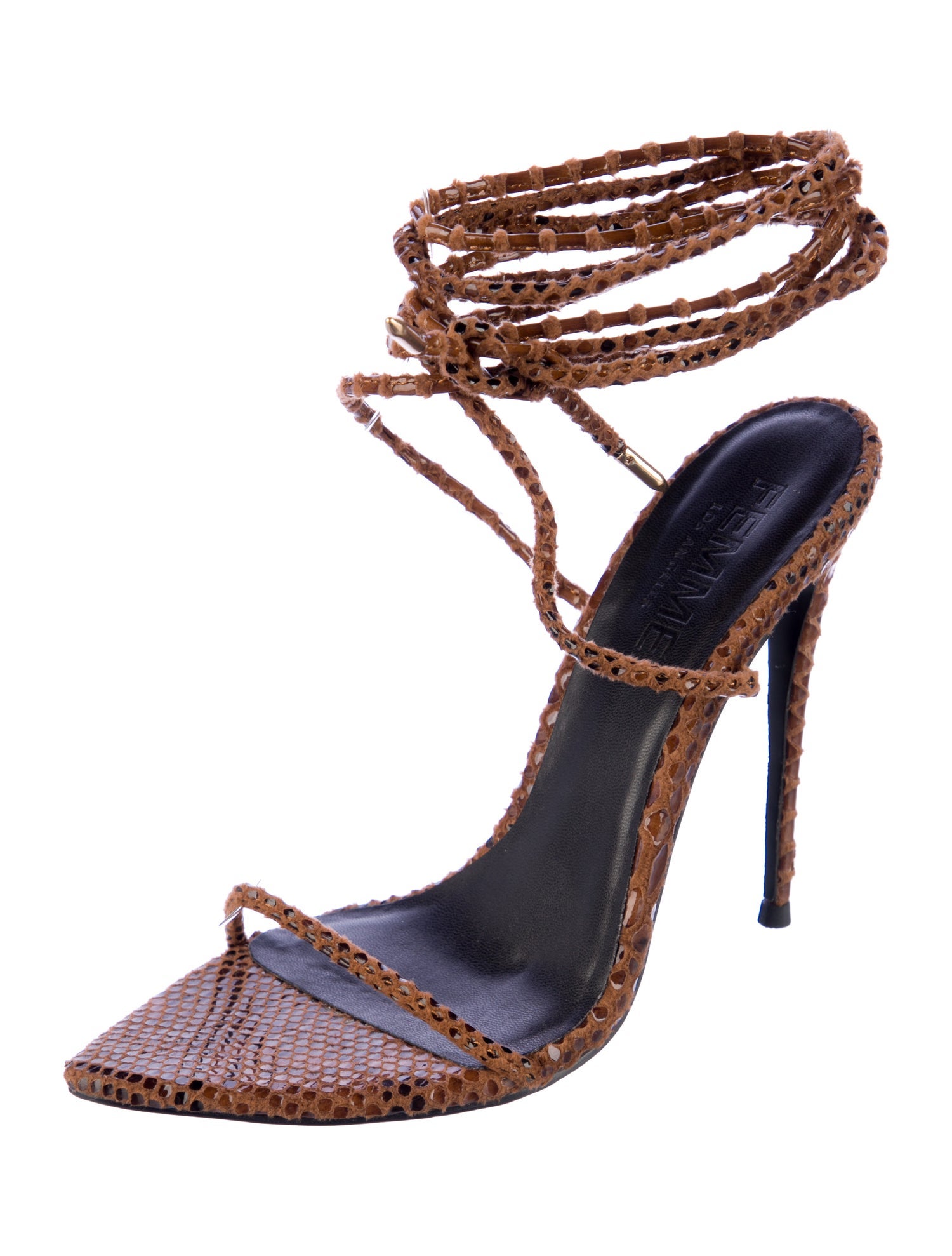 Femme LA Suede Animal Print Sandals