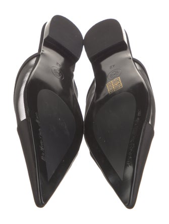 Femme LA Satin Mesh Accents Mules