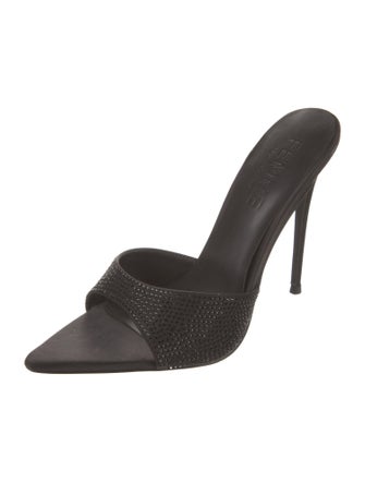 Femme LA Leather Studded Accents Slides