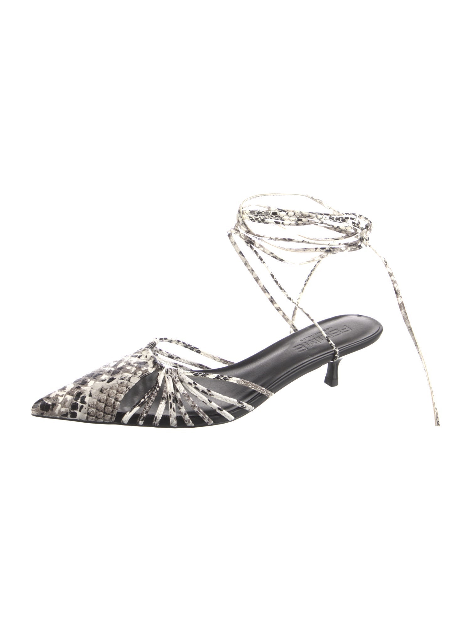 Femme LA Vegan Leather Animal Print Mules