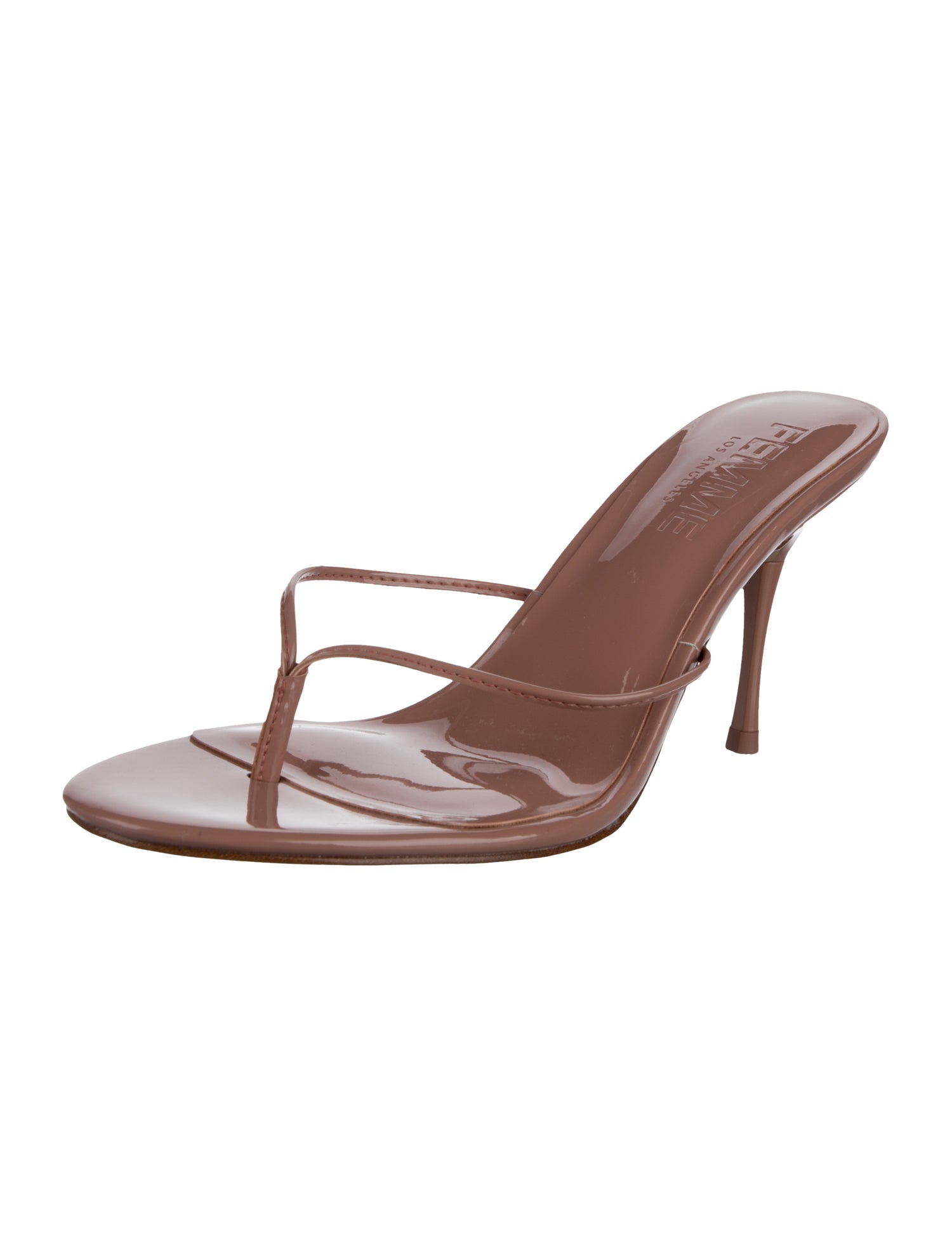 Femme LA Patent Leather Slides
