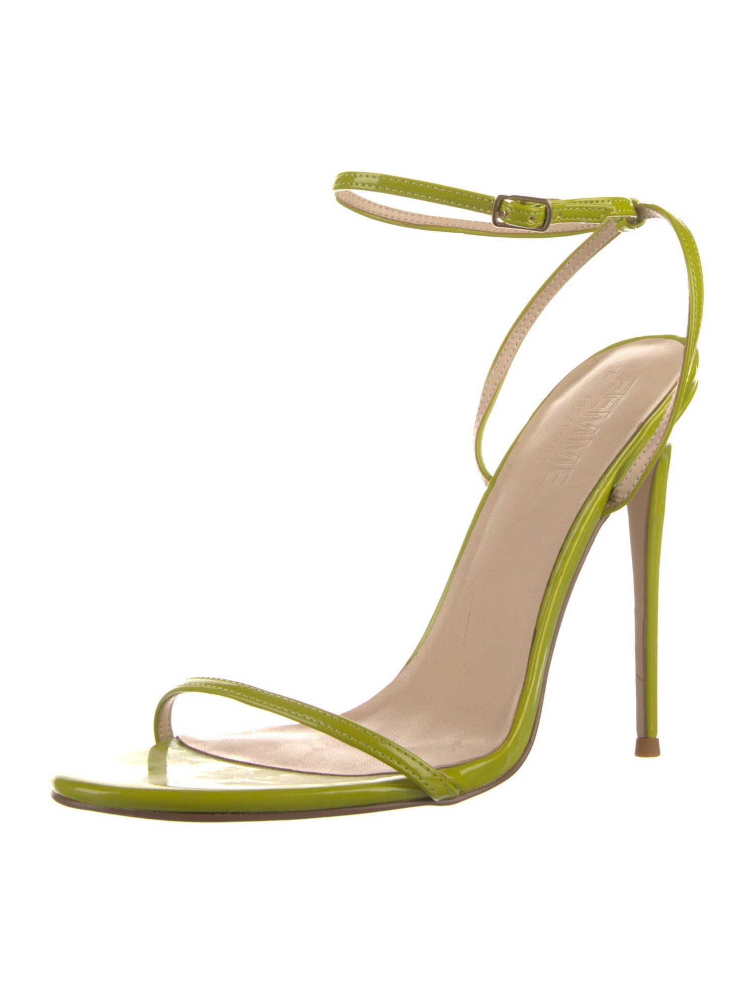Femme LA Patent Leather Slingback Sandals