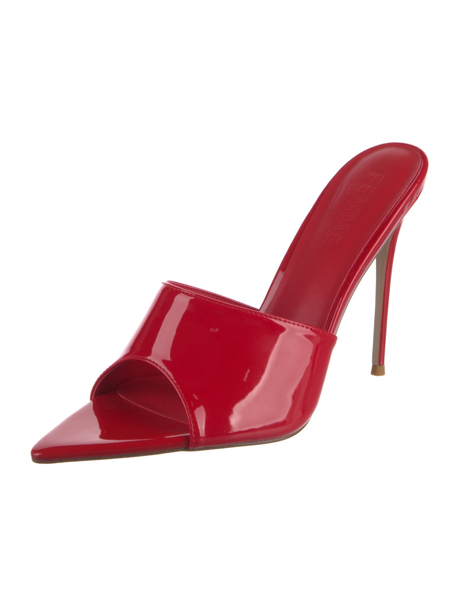 Femme LA Patent Leather Slides