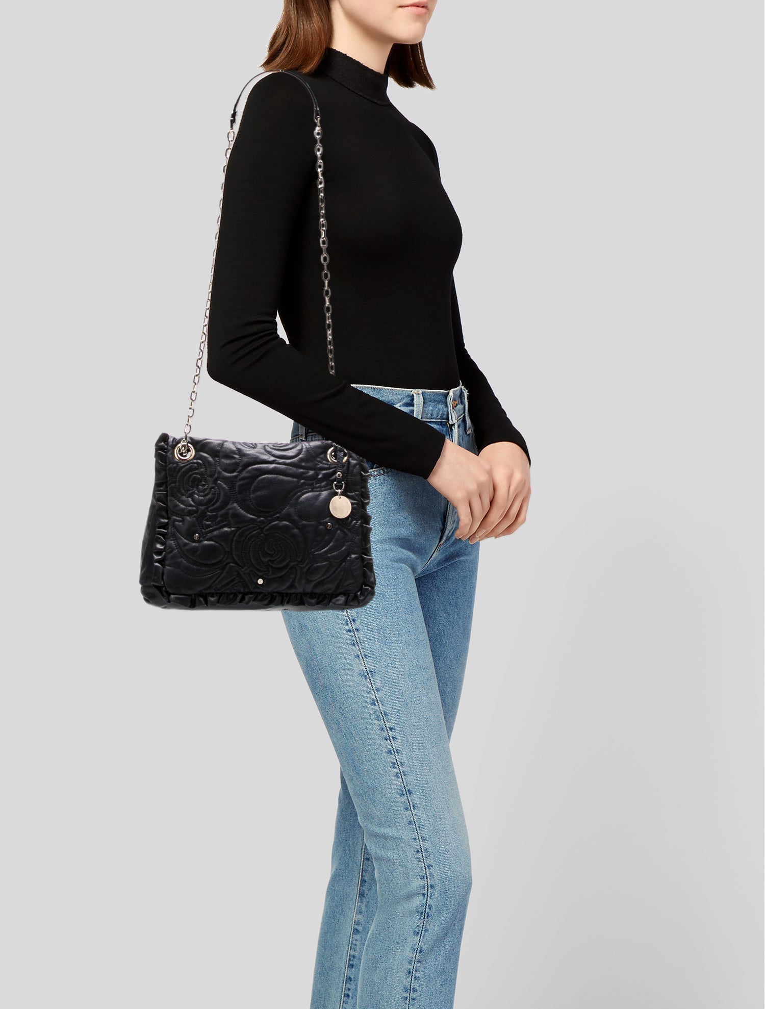 Ferre Milano Leather Shoulder Bag