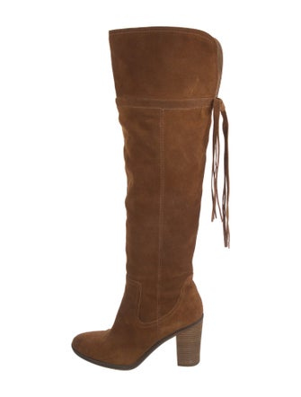 Franco Sarto Suede Tassel Accents Boots