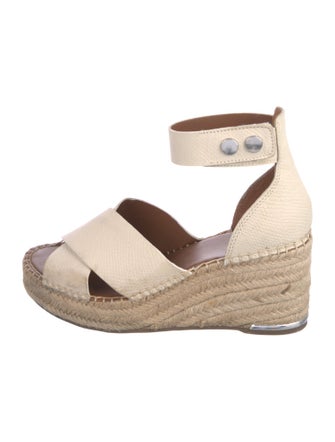 Franco Sarto Leather Embroidered Accent Espadrilles
