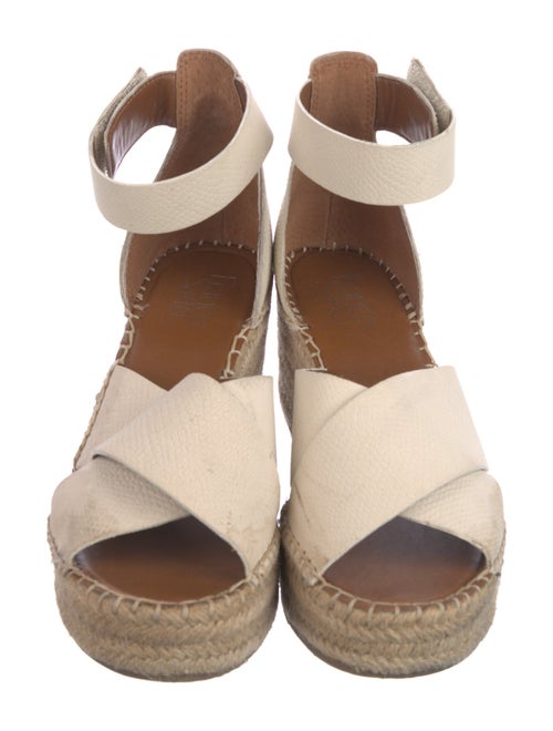Franco Sarto Leather Embroidered Accent Espadrilles