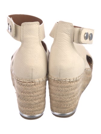 Franco Sarto Leather Embroidered Accent Espadrilles