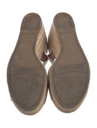 Franco Sarto Leather Embroidered Accent Espadrilles