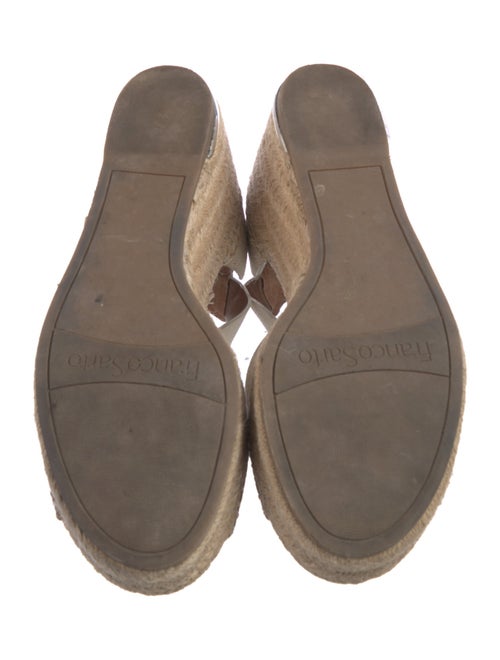 Franco Sarto Leather Embroidered Accent Espadrilles