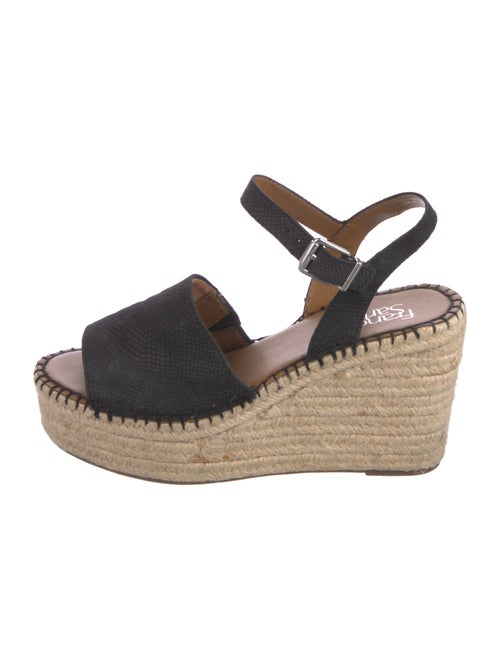 Franco Sarto Leather Embroidered Accent Espadrilles