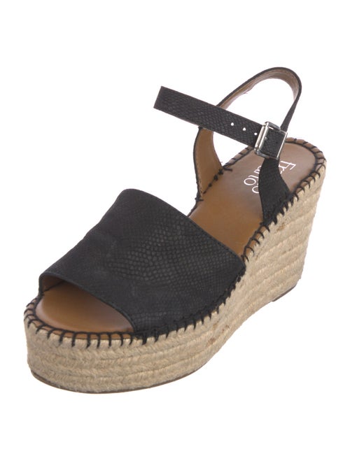 Franco Sarto Leather Embroidered Accent Espadrilles