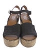 Franco Sarto Leather Embroidered Accent Espadrilles