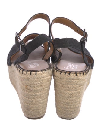Franco Sarto Leather Embroidered Accent Espadrilles