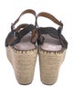 Franco Sarto Leather Embroidered Accent Espadrilles
