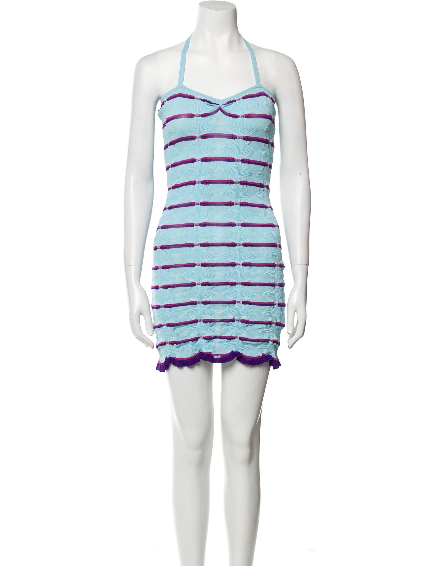 blue dress for baby girl Light blue halter-neck mini dress for women with ruched top – Gimaguas