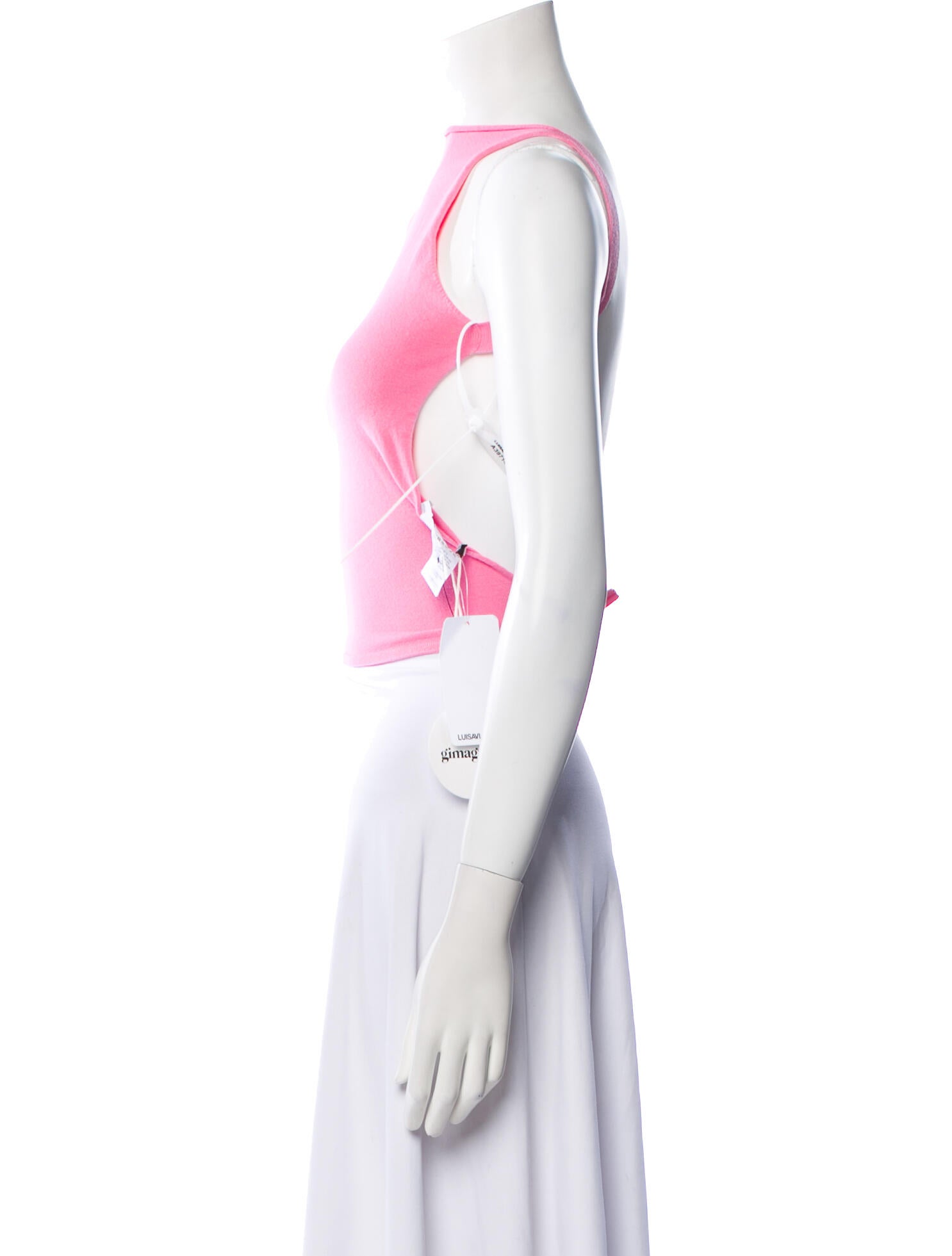 Gimaguas Bateau Neckline Sleeveless Crop Top w/ Tags