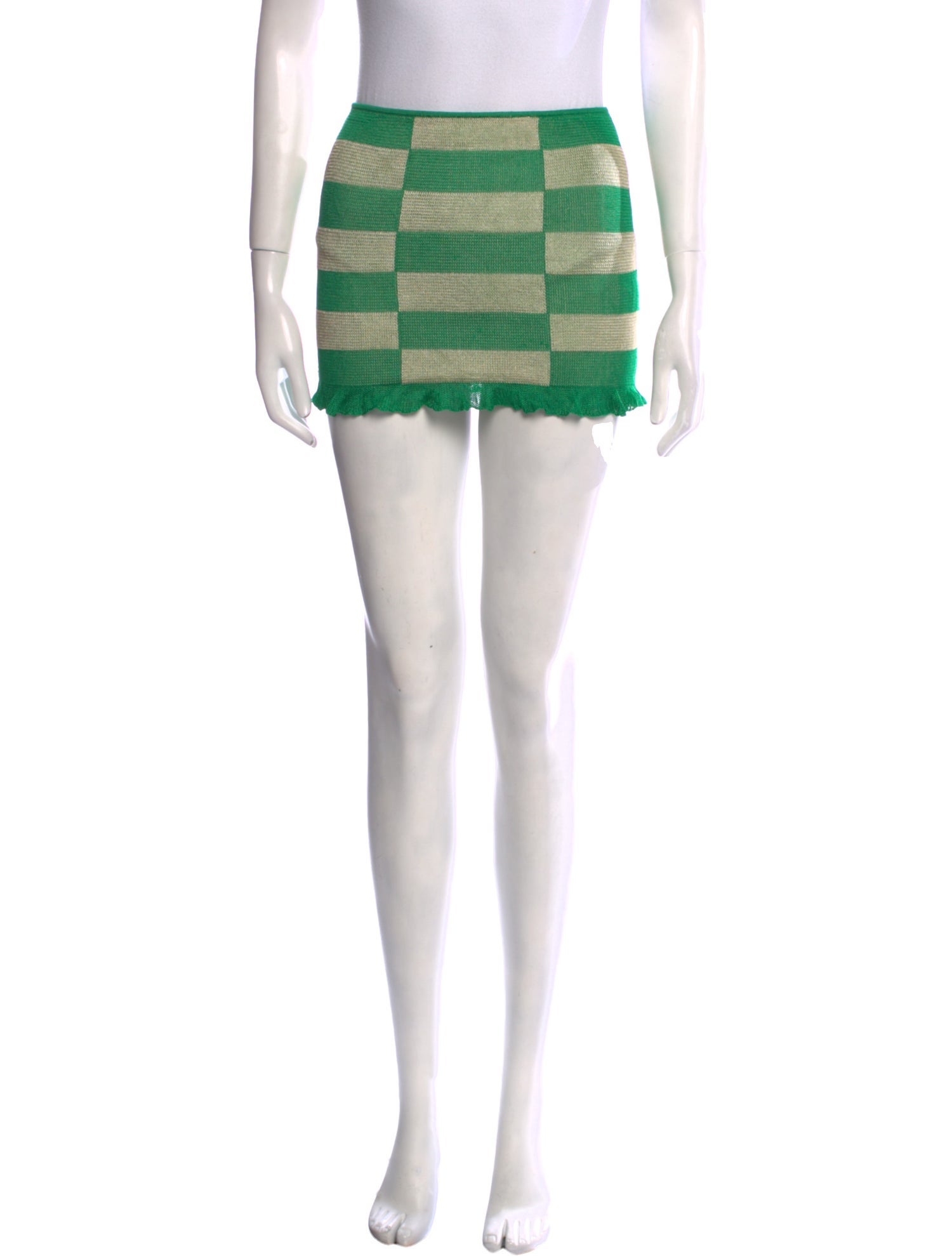 Gimaguas Colorblock Pattern Mini Skirt