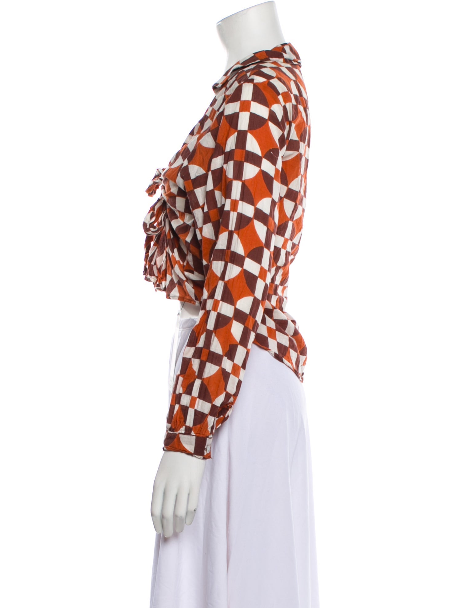 Gimaguas Printed V-Neck Crop Top