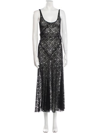 Gimaguas Lace Pattern Long Dress