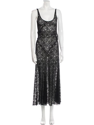 Gimaguas Dresses Lace Pattern Long Dress XS