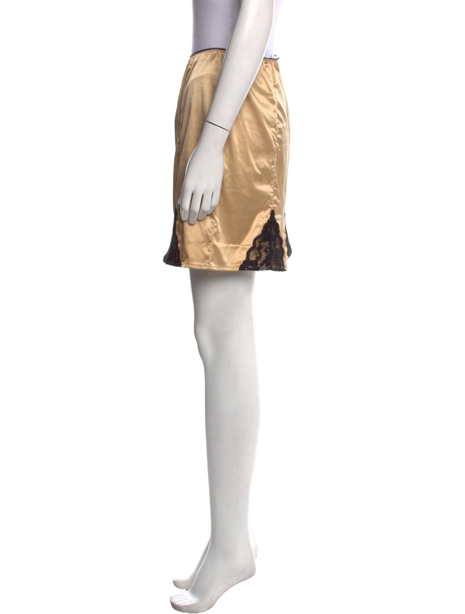 Gimaguas Lace Trim Embellishment Mini Skirt