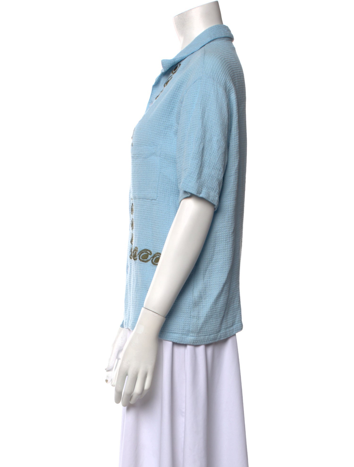 Gimaguas Short Sleeve Button-Up Top