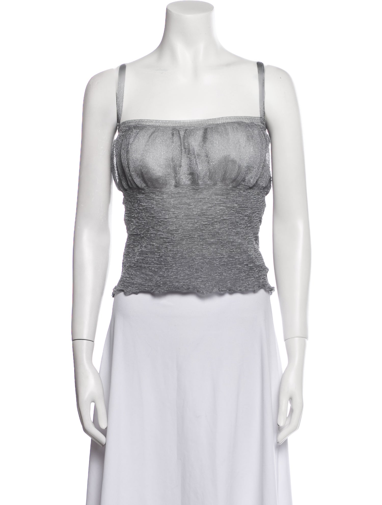 Gimaguas Square Neckline Sleeveless Crop Top