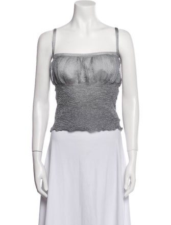 Gimaguas Square Neckline Sleeveless Crop Top