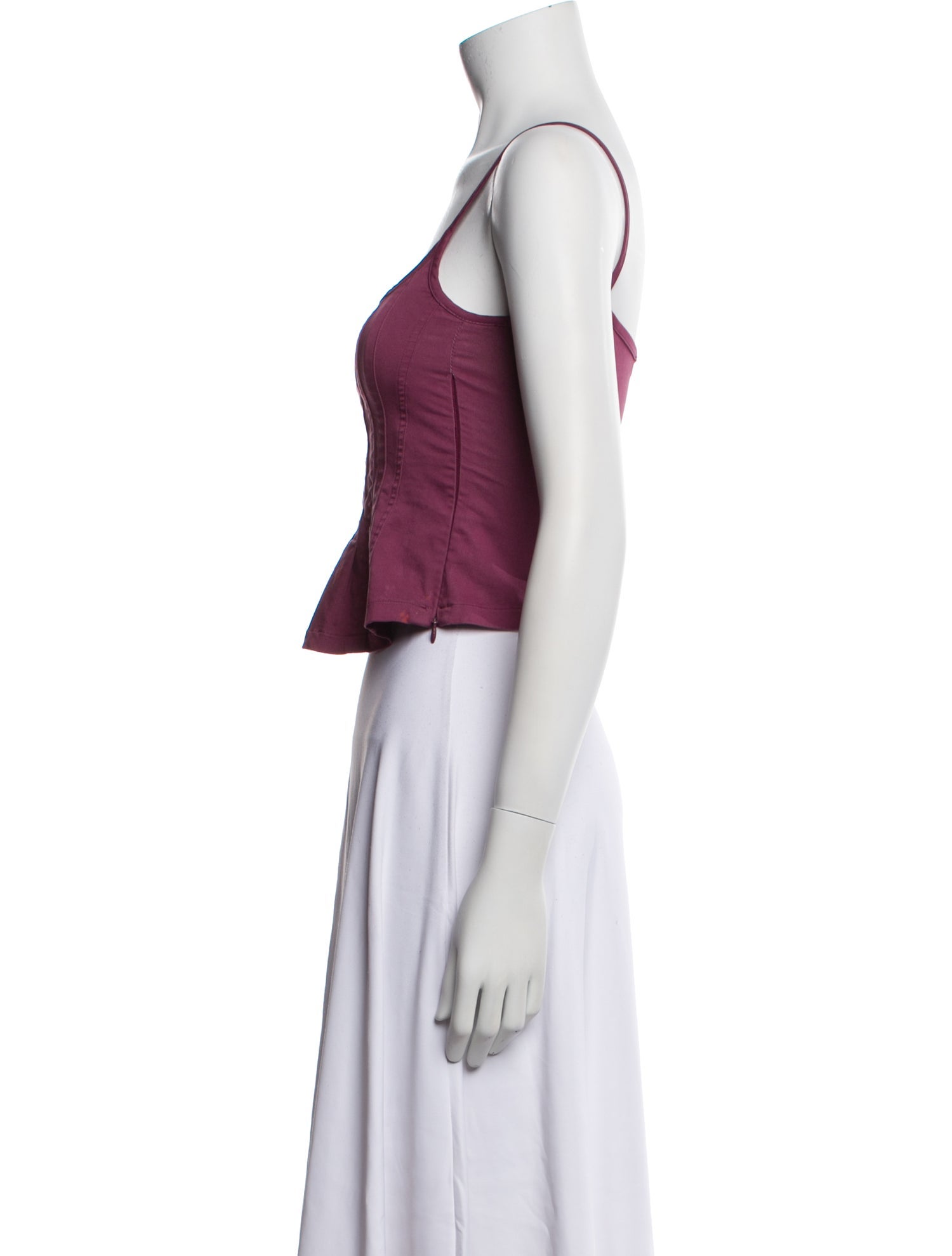 Gimaguas Square Neckline Sleeveless Crop Top