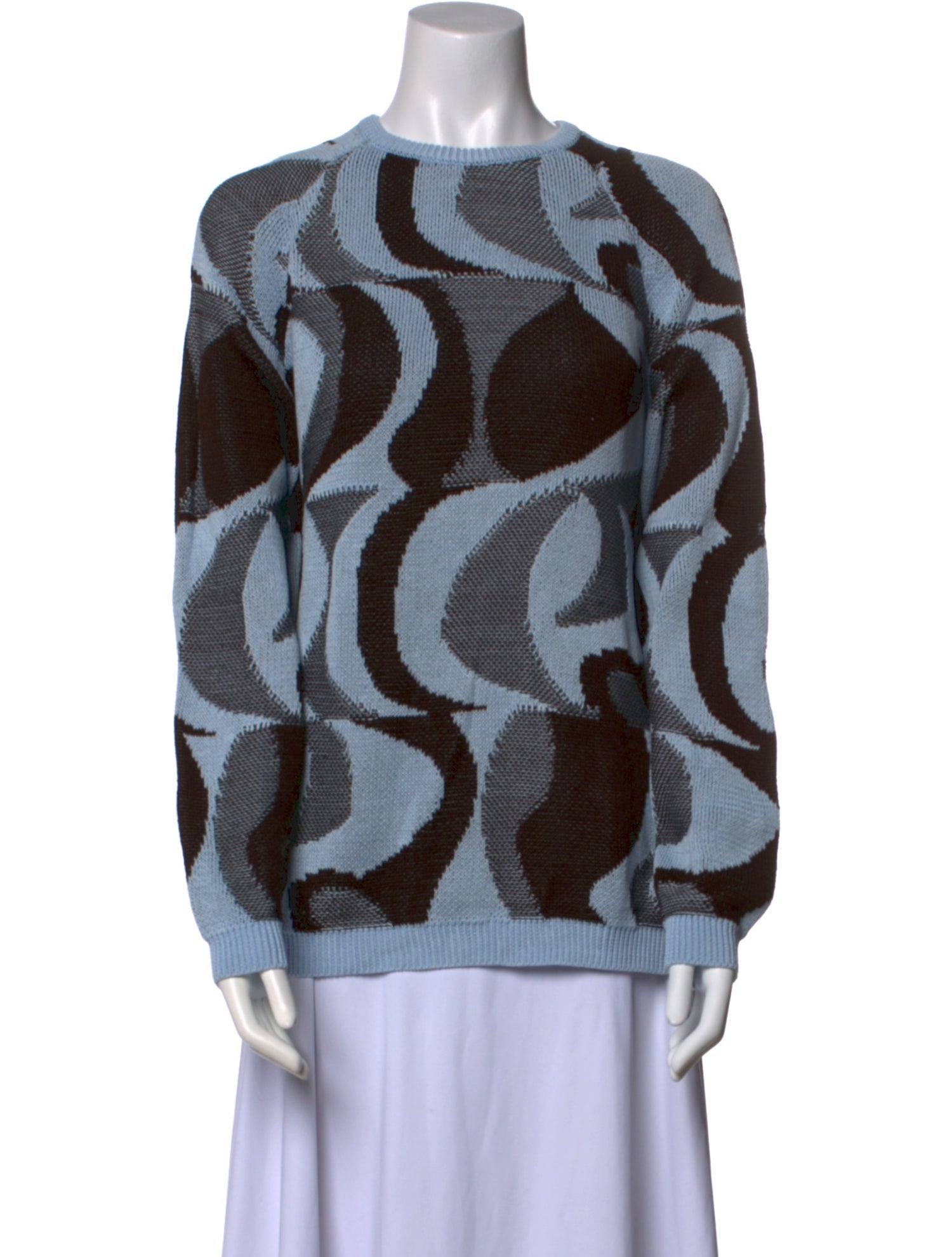 Gimaguas Printed Bateau Neckline Sweater w/ Tags