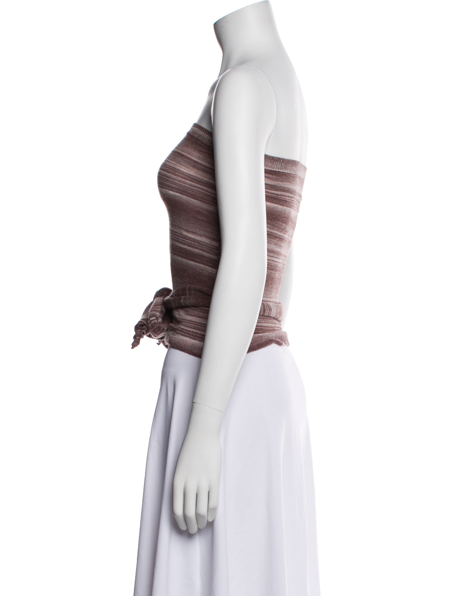 Gimaguas Striped Strapless Crop Top