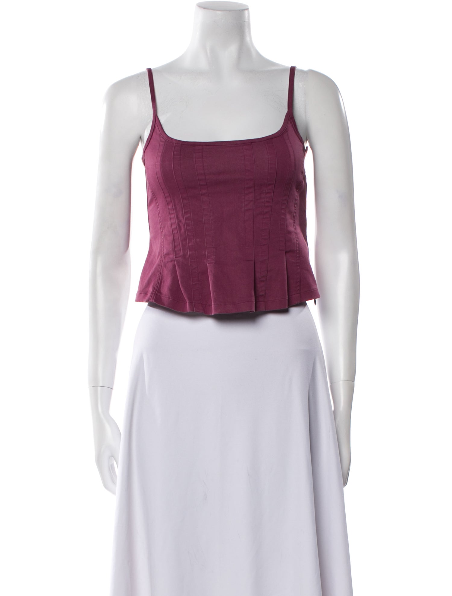Gimaguas Square Neckline Sleeveless Crop Top